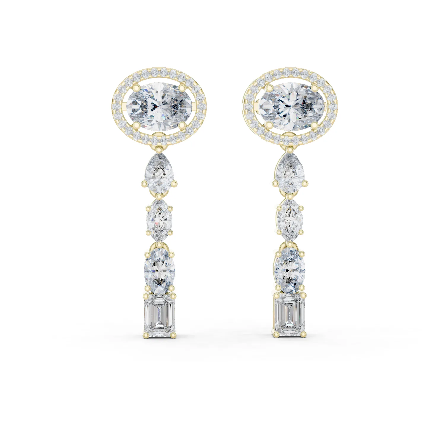 Diamond Earrings 3.34 Carat