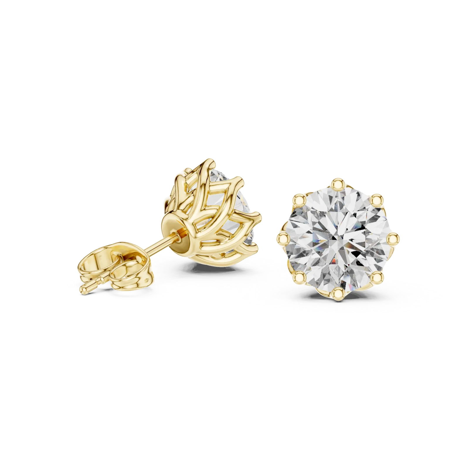 Diamond Solitaire Earrings 4.00 Carat