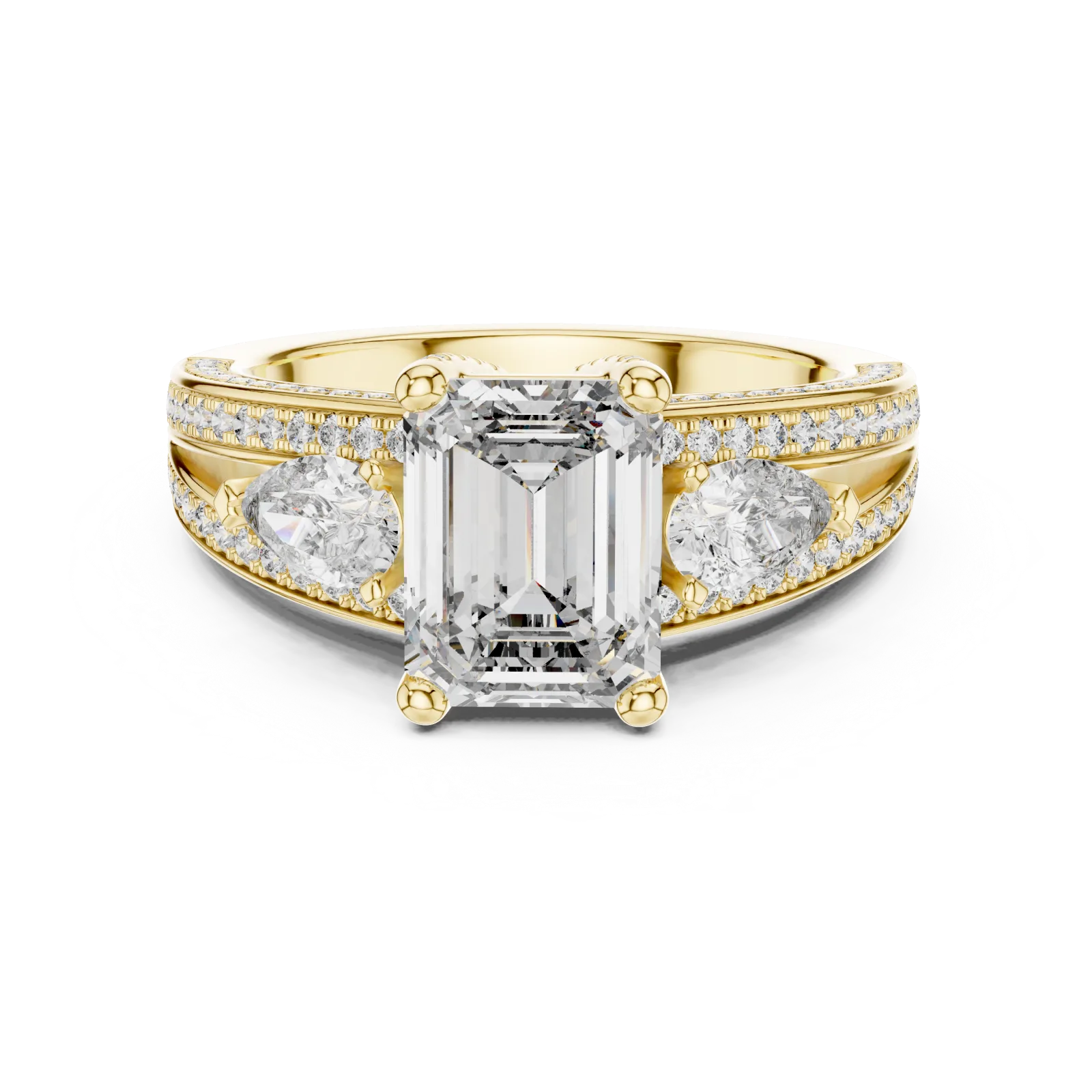 Diamant Smaragdschliff Ring 3.10 Karat