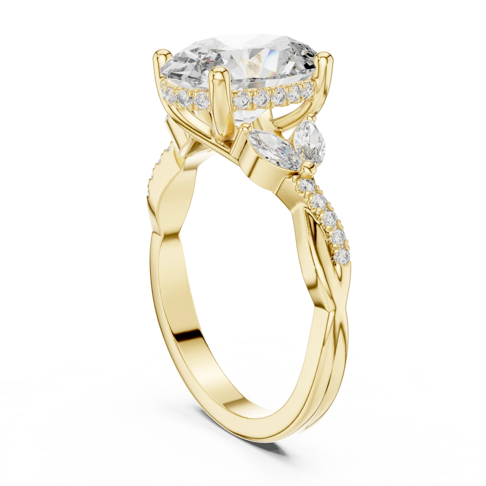 Pırlanta Oval Yüzük 3.35 Karat