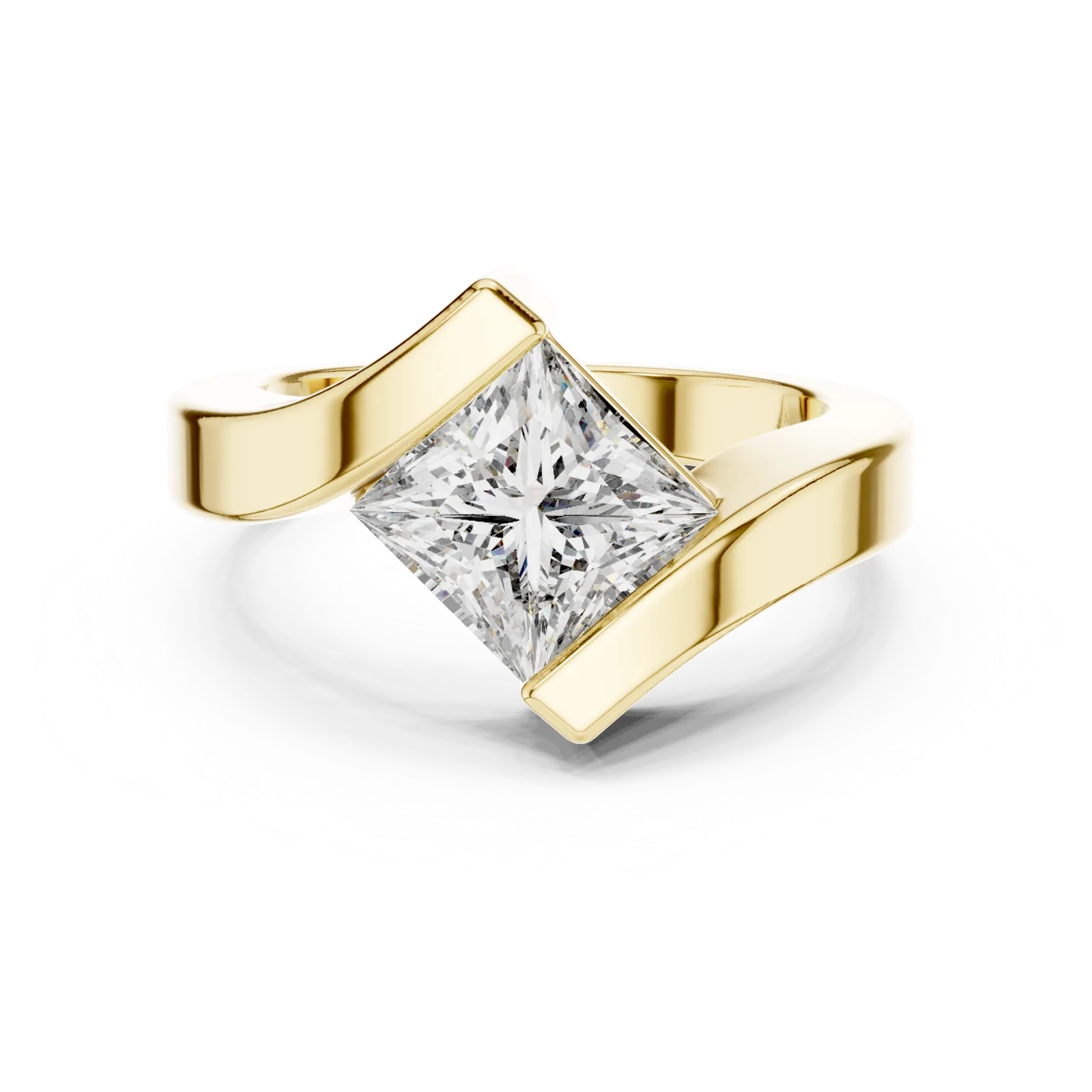 Diamant Prinzess Solitär Ring 2.00 Karat