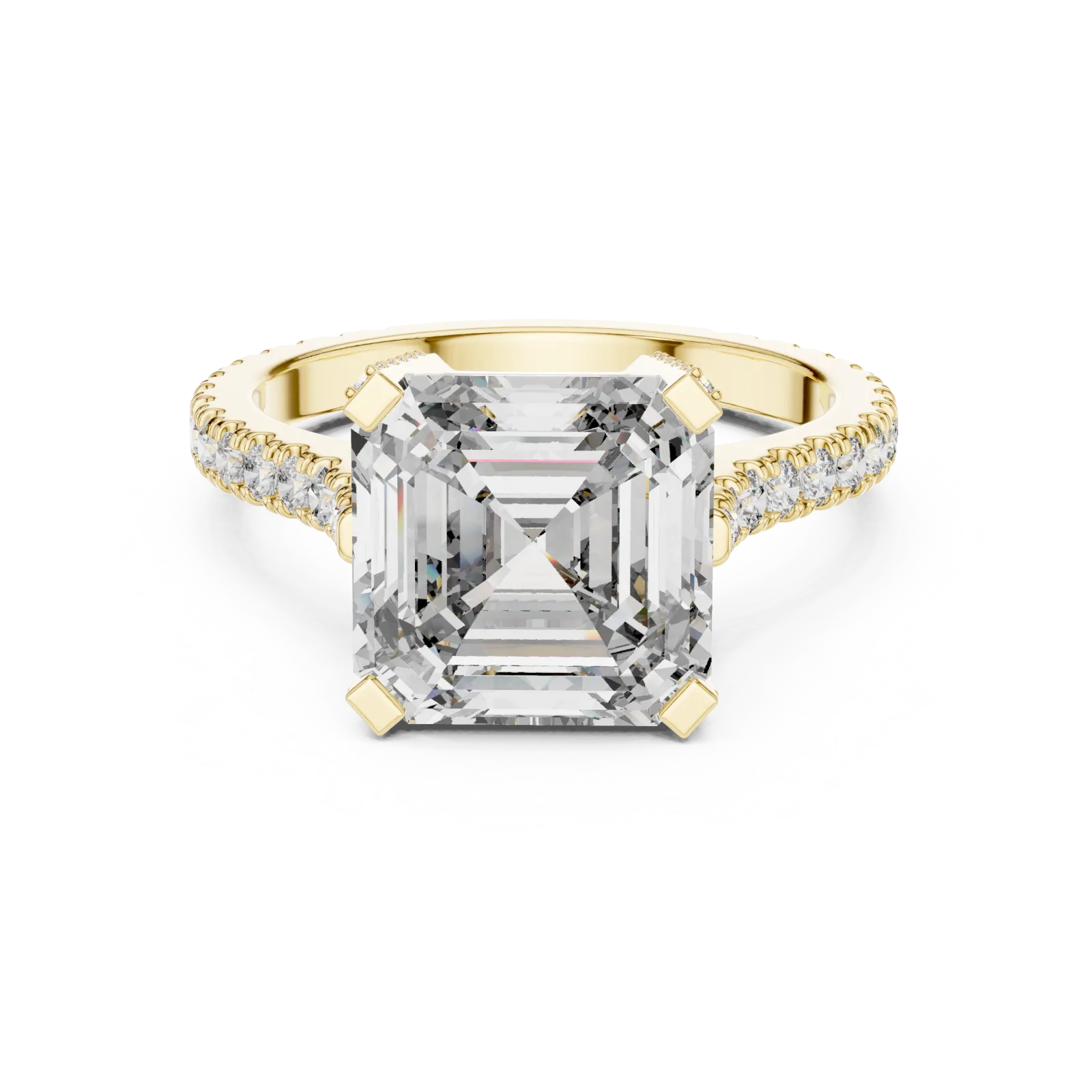Diamante Talla Esmeralda Anillo 4.44 Quilates