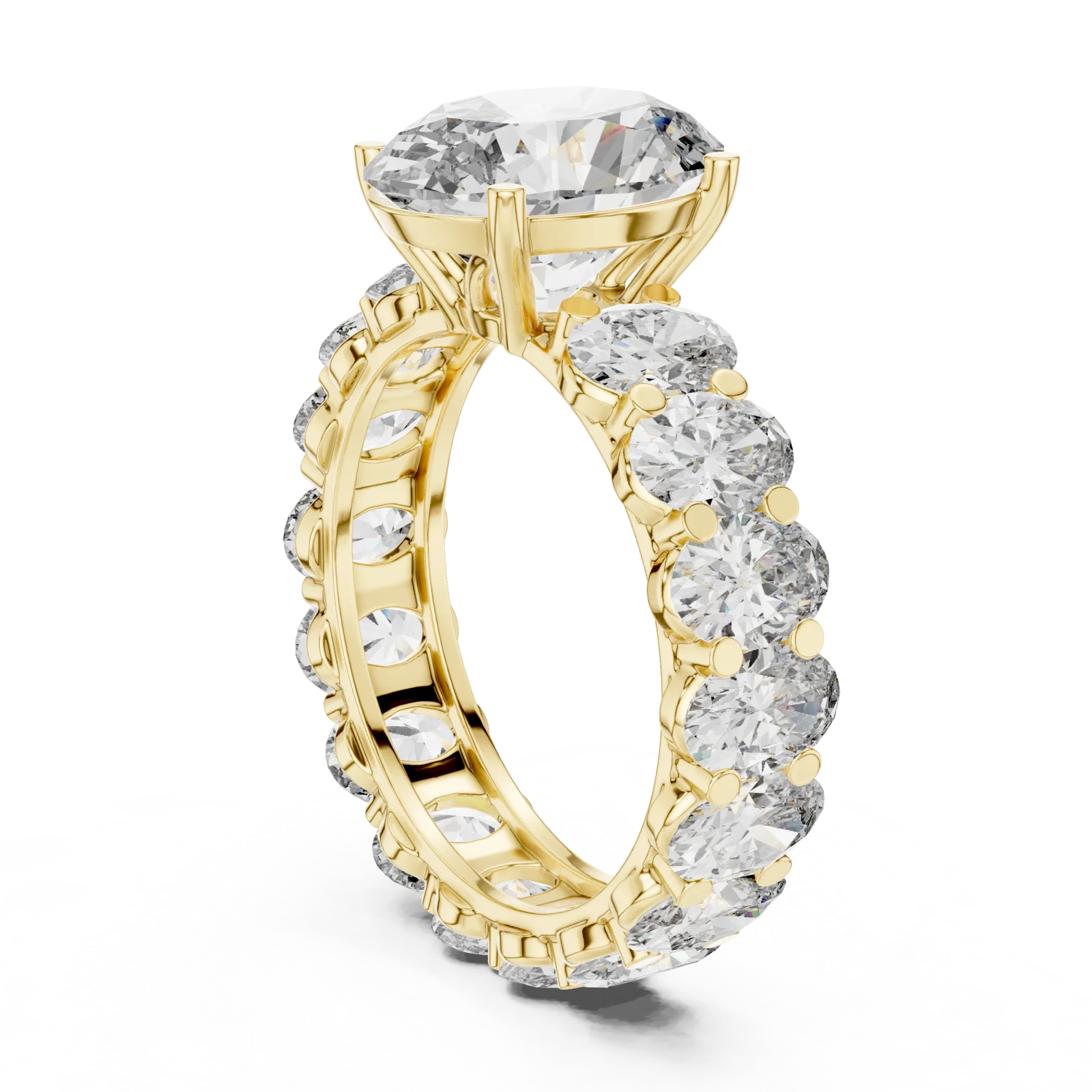 Pırlanta Oval Kesim Yüzük 6.53 Karat
