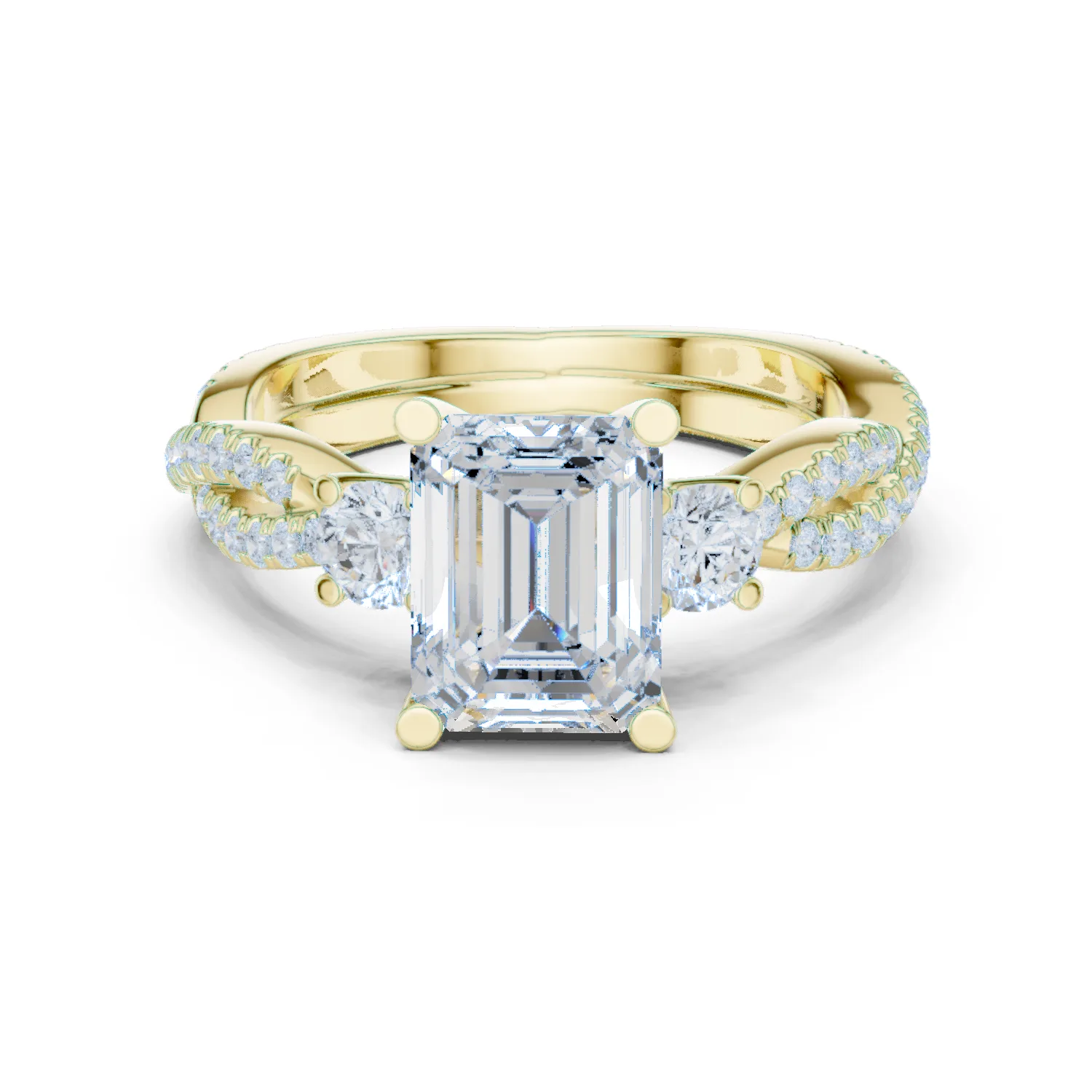 Diamante Talla Esmeralda Anillo 2.78 Quilates