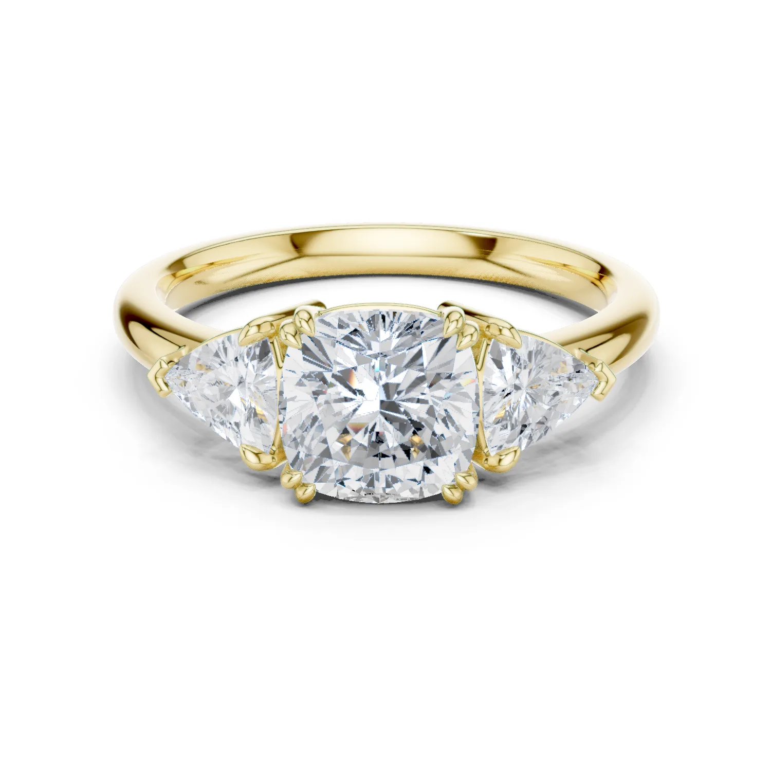 Diamond Cushion Solitaire Ring 3.67 Carat