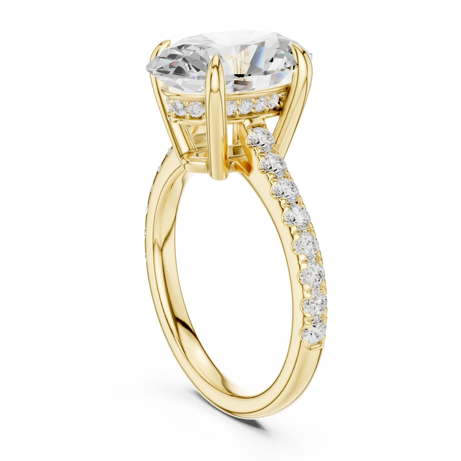 Diamond Oval Ring 4.58 Carat
