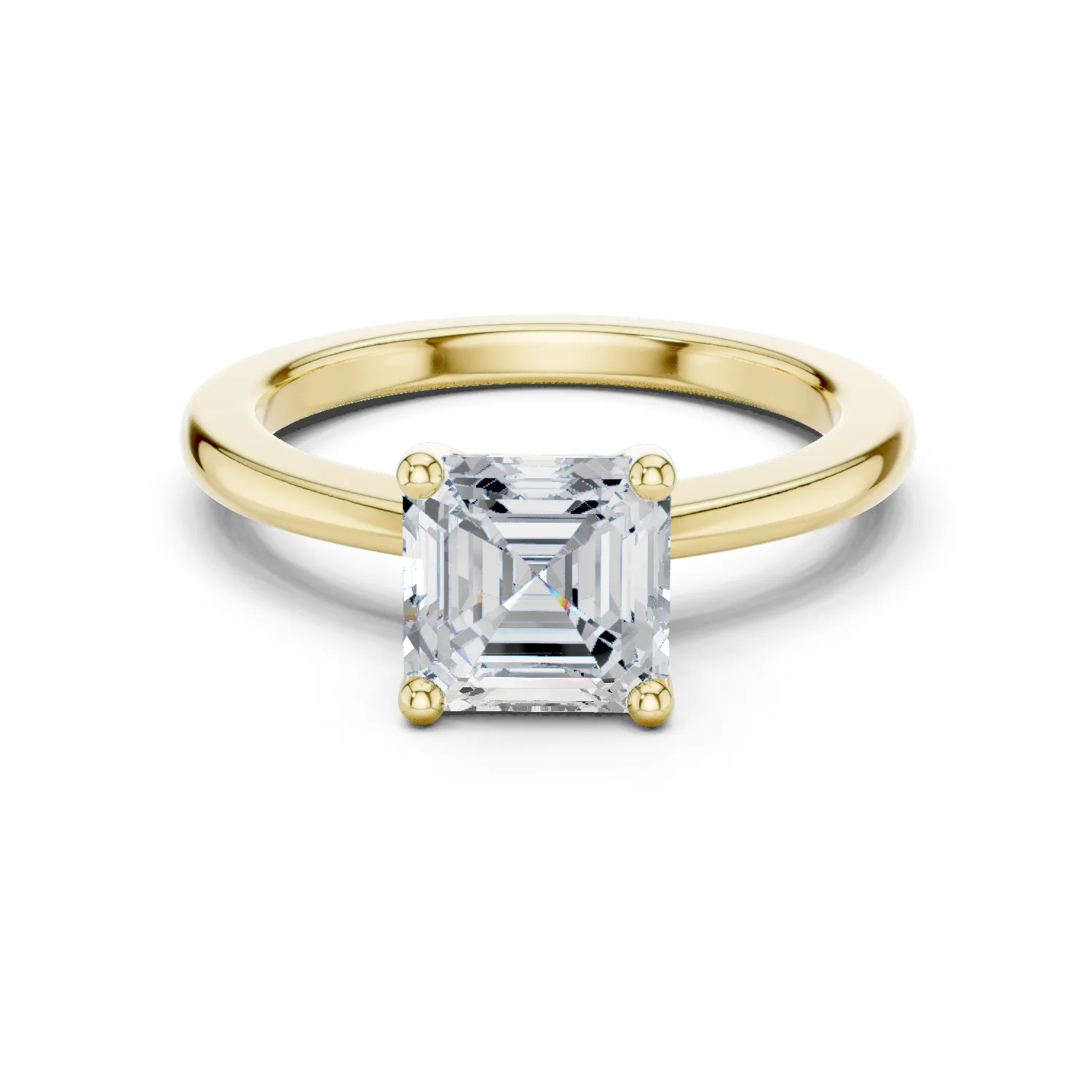 Pırlanta Asscher Tektaş Yüzük 1.50 Karat