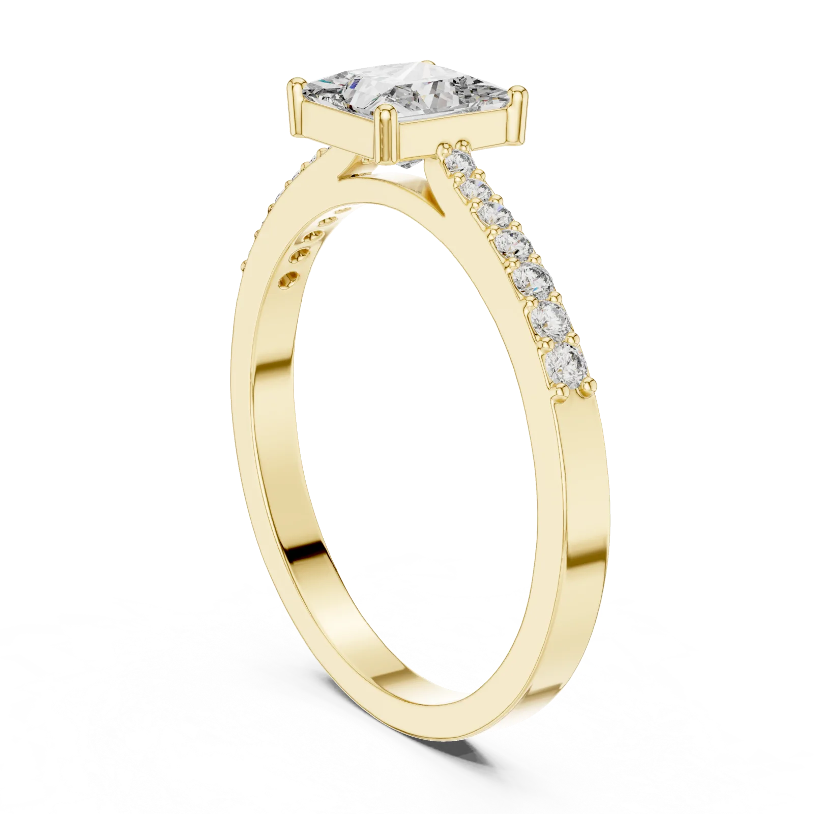 Diamond Princess Ring 0.74 Carat