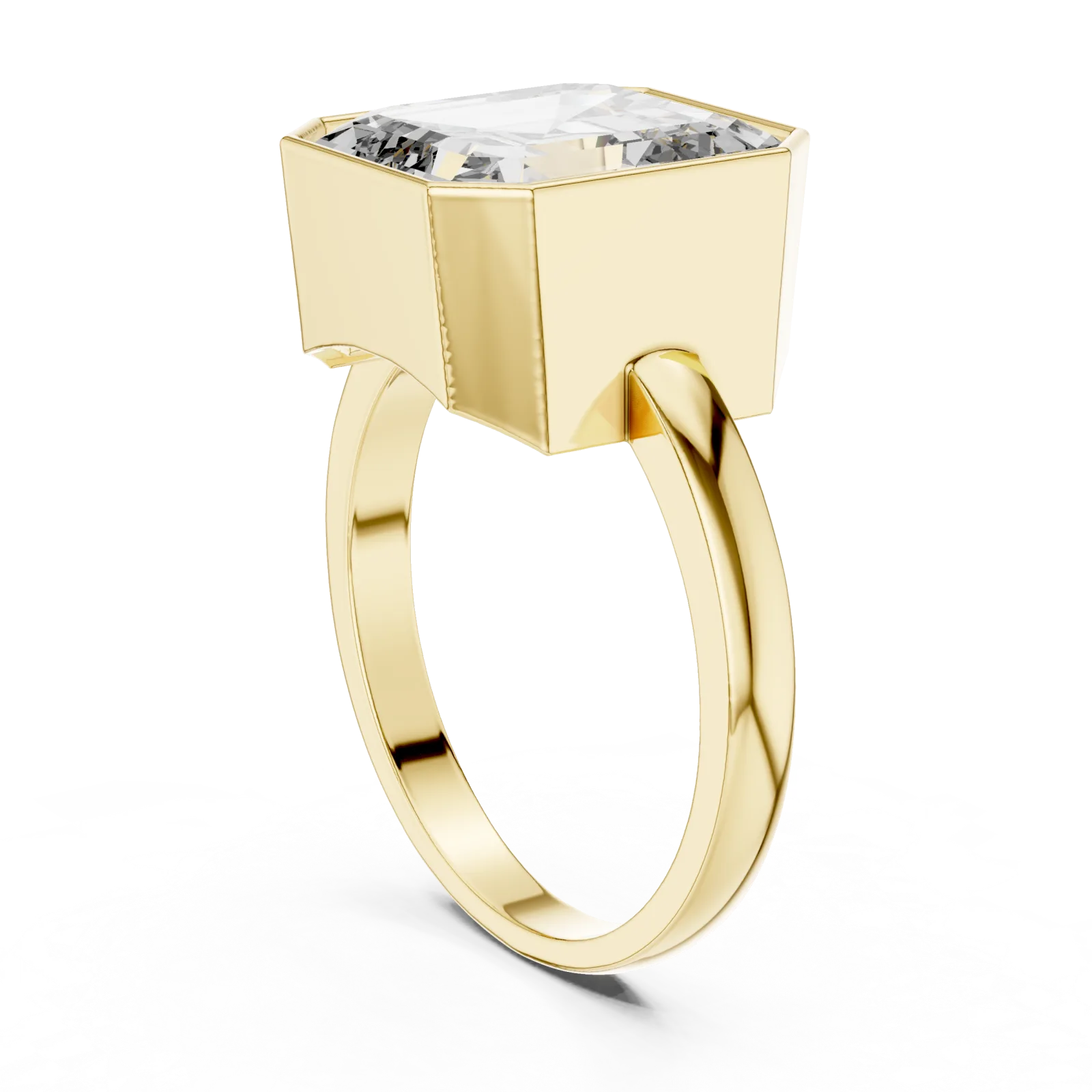 Diamond Emerald Cut Solitaire Ring 7.32 Carat