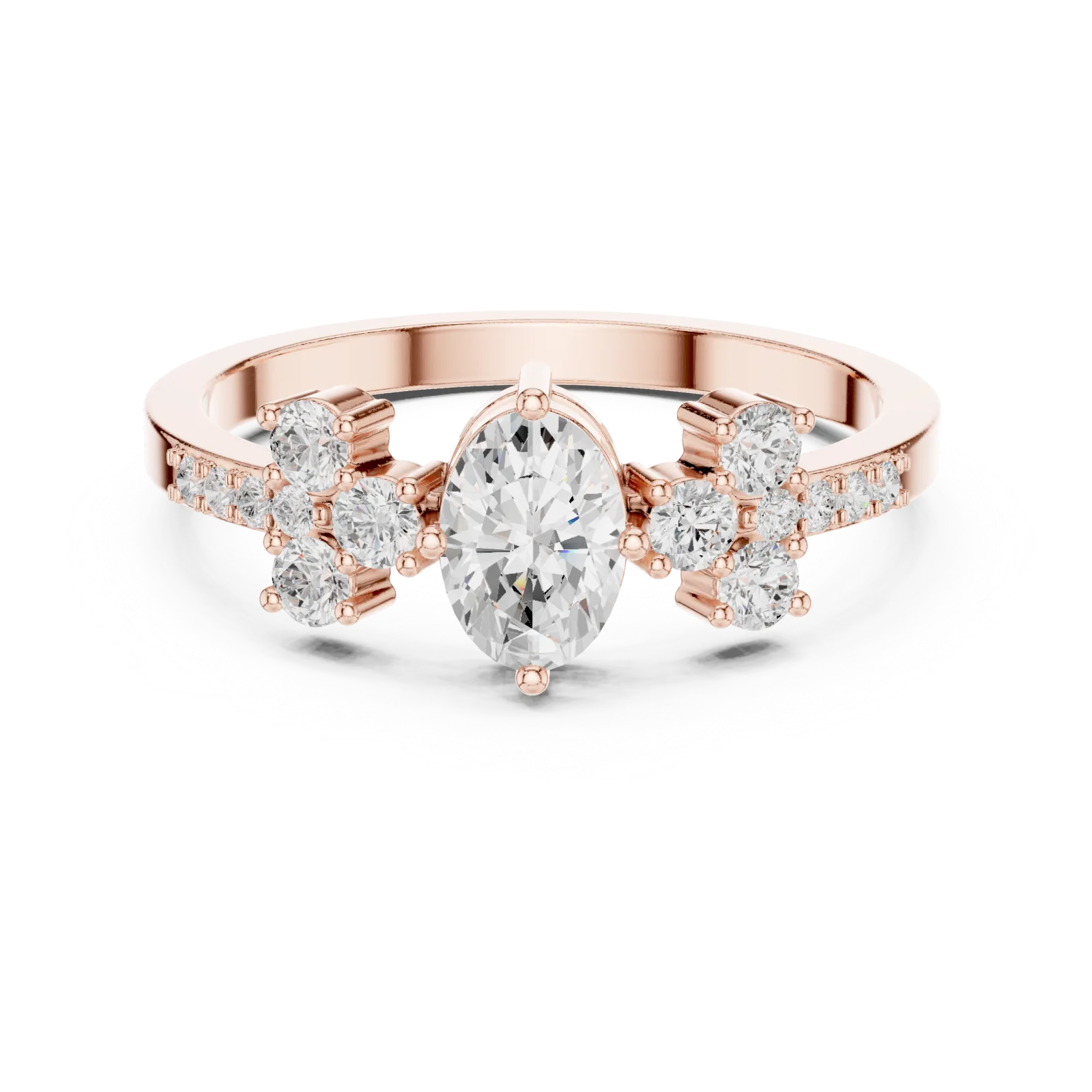 Diamond Oval Ring 0.61 Carat