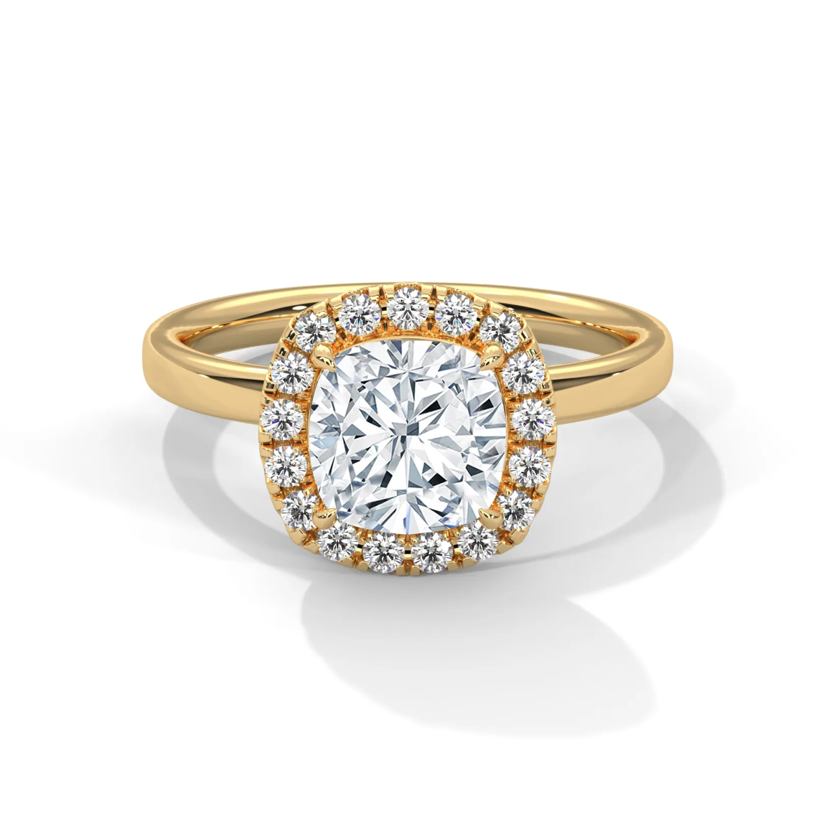 Diamond Cushion Solitaire Ring 2.00 Carat
