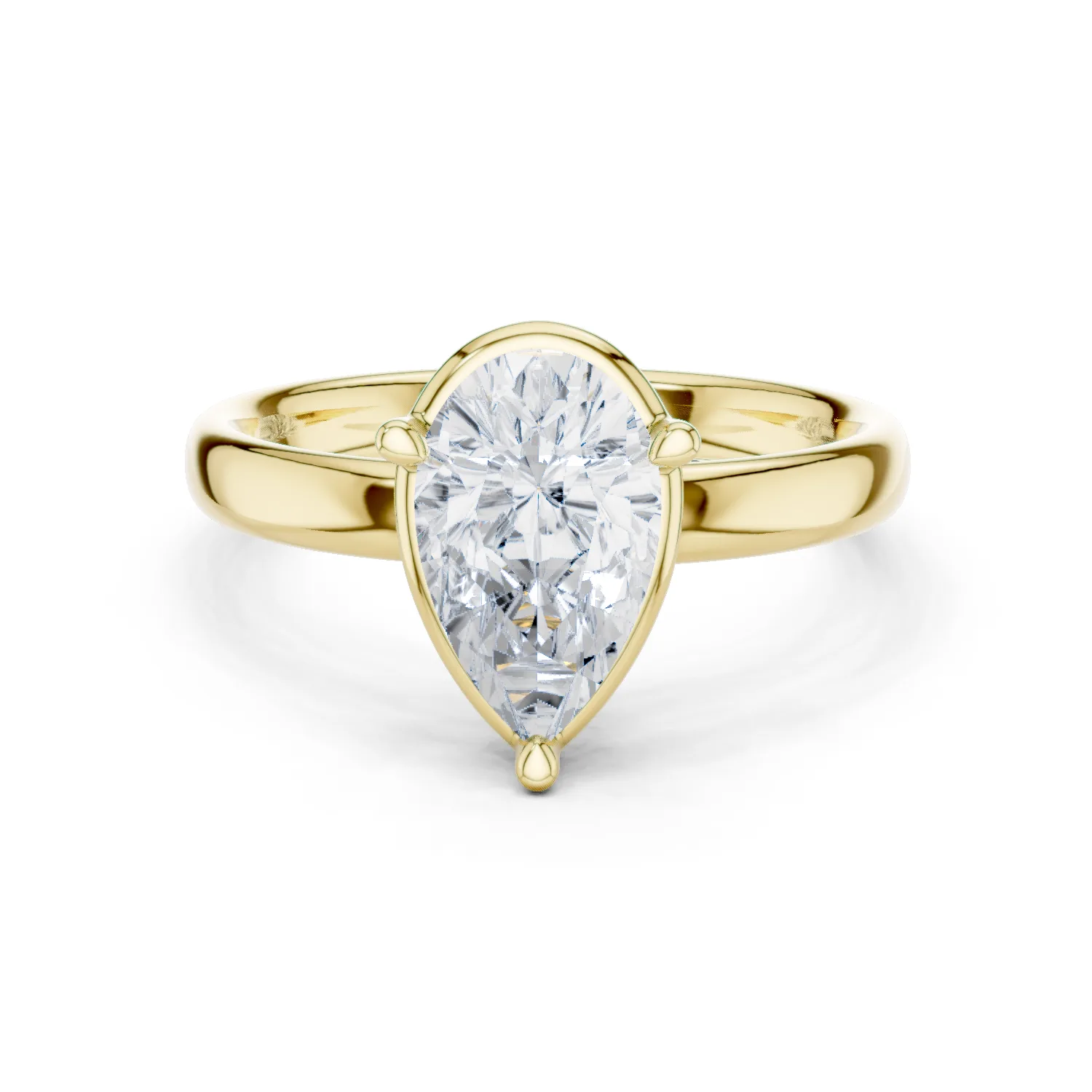 Diamant Tropfen Solitär Ring 1.50 Karat